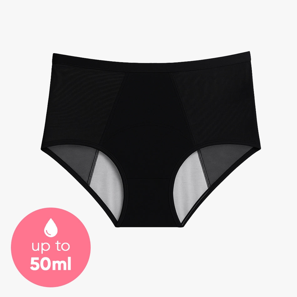 High Rise Leakproof Underwear (Black)